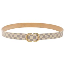 LOUIS VUITTON Mini Gürtel Damier Azur 34,3" M9782 LV Auth ki5889 Andere
