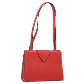 Bolsa Tote LOEWE de couro vermelho e dourado Auth bs28739 Vermelho Dourado