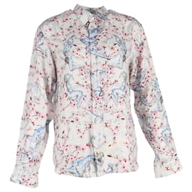 Camicia button-down stampata Dior in seta multicolore Multicolore