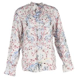 Camisa de botones estampada Dior en seda multicolor Multicolor
