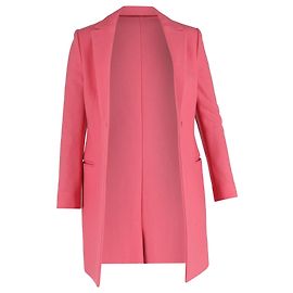 Balenciaga Single-Breasted Coat in Pink Wool Pink