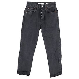 Jeans de pierna recta de cintura alta de los 70 en algodón gris Re/Done Gris