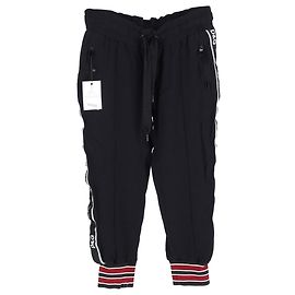 Pantaloni jogger in cotone nero con logo Dolce & Gabbana Nero
