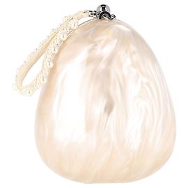 Sac à main en acrylique ivoire orné de perles en forme d'œuf de Simone Rocha Blanc Écru