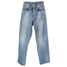 Céline Jeans dritti lavati Celine in denim blu Blu Blu chiaro