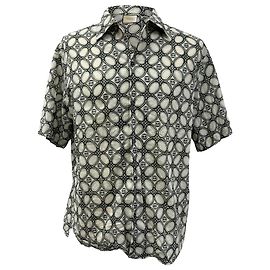 Camicia a maniche corte stampata Gucci in cotone multicolore Altro