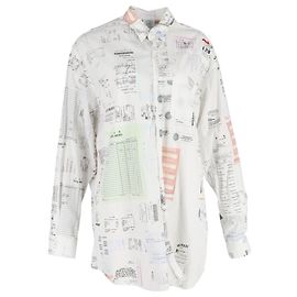 Vêtements Camisa de botones de algodón blanco Vetements Invierno 2019 Blanco