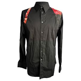 Alexander Mcqueen-Alexander McQueen Harness Poplin Shirt in Black Cotton-Black