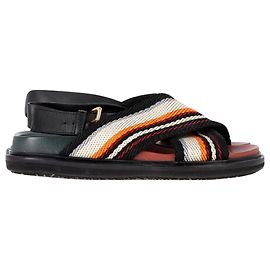 Marni Fussbett Sandals in Multicolor Leather and Canvas Multiple colors