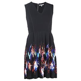 Robe Mini Plissée Imprimée Sandro Paris en Viscose Multicolore Multicolore