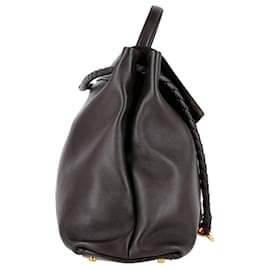 Bottega Veneta- Bottega Veneta Large Ciao Ciao Top Handle Bag in Fondant Calf Leather-Brown,Red