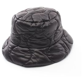 Miu Miu Quilted Polyamide Hat Black