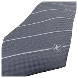 Louis Vuitton-Louis Vuitton Tie Ex Silk Tie-Blue