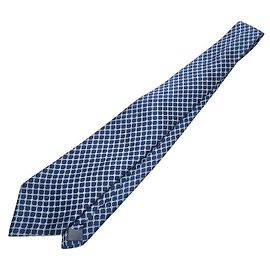 Cravatta in seta floreale Burberry Blu