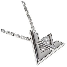 Collar Péndulo Louis Vuitton K18WG Volt One PM Q93806 Plata