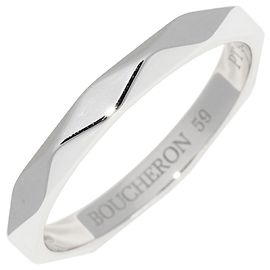 Anello Boucheron Facette Pt950 Taglia 18.5 Argento