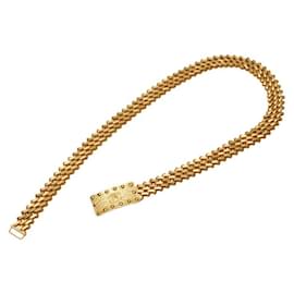 Chanel-Chanel Gold-Plated Coco Mark Belt 97A-Golden