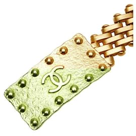 Chanel-Chanel Gold-Plated Coco Mark Belt 97A-Golden