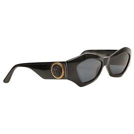 Occhiali da sole cat eye con logo Medusa di Versace Nero