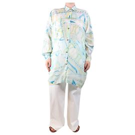 Emilio Pucci Grünes durchscheinendes Hemdkleid - Größe UK 12 Grün