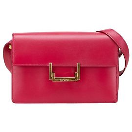 Yves Saint Laurent Bolsa de Ombro de Couro Loulou Clássica da Saint Laurent Rosa