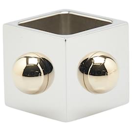 Hermès-Hermes Collier de Chien Scarf Ring-Silvery