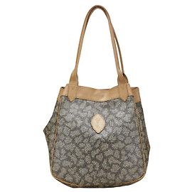 Yves Saint Laurent Bolsa tote de couro PVC com logo YSL da Saint Laurent Marrom