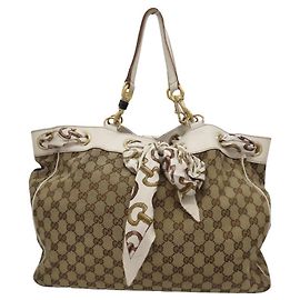 Gucci GG Canvas Tote Bag 153033 Weiß