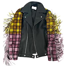 Autre Marque-RARE - Perfect Leather and Fringes - Blue Marble - Like New - Size M-Other