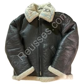Balenciaga-Balenciaga Graffiti Aviator Jacket - Leather and Shearling - M / L - Like New-Other