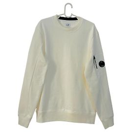 CP Company Diagonal Raised Fleece Sweatshirt Weiß Weiß