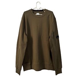 CP Company Diagonal Raised Fleece Sweatshirt Grün Grün