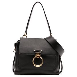 Chloé Kleine schwarze Ledertasche Tess Day Schwarz