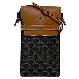 Céline Borsa a spalla per telefono Celine Marrone Nero