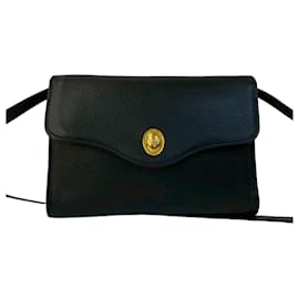 Christian Dior-Christian Dior Vintage CD Logo Leather Mini Shoulder Bag-Black