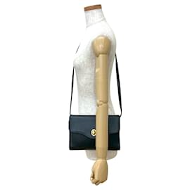 Christian Dior-Christian Dior Vintage CD Logo Leather Mini Shoulder Bag-Black