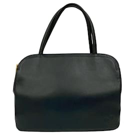 Loewe-Loewe Vintage Anagram Logo Handbag-Navy blue