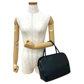 Loewe-Loewe Vintage Anagram Logo Handbag-Navy blue