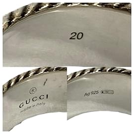 Gucci-GUCCI Double G Motif Band Ring-Silvery