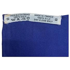 Hermès-Hermes Vintage Carré 90 Silk Scarf-Multiple colors,Navy blue