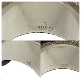 Gucci-GUCCI Snake Double G Motif Ring-Silvery