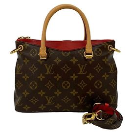Borsa a mano in pelle Monogram Pallas BB di Louis Vuitton Marrone Rosso