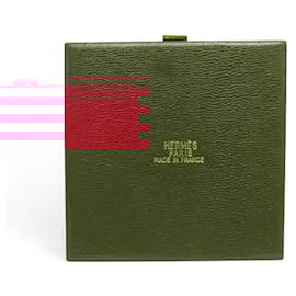 Hermès-VINTAGE HERMES POWDER COMPACT FIREWORKS 150 YEARS 1987 DUCHENE GOAT LEATHER-Blue