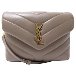 BORSA YVES SAINT LAURENT LOULOU TOY 678401 IN PELLE TAUPE Taupe