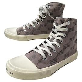 Balenciaga-NEW BALENCIAGA 688756 PARIS HIGH TOP MONOGRAM BB 39 + SNEAKERS BAG-Brown