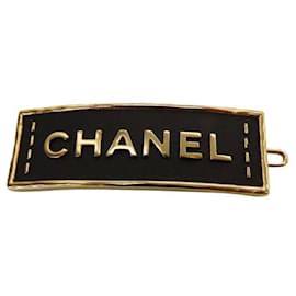 Chanel-Chanel Logo Barrette Hair Accessory-Black