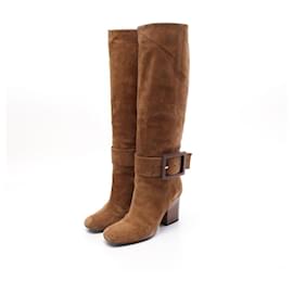 Gucci-Gucci Suede Boots-Brown