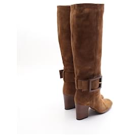 Gucci-Gucci Suede Boots-Brown