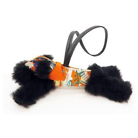 Hermès Buddy Agneau Milo Leder Charm Orange