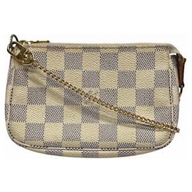 Louis Vuitton-Louis Vuitton Mini Pochette Accessoires Damier Azur Pouch-White